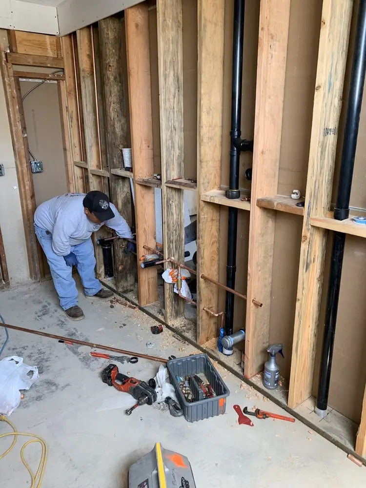 Commercial rough-in plumbing for Trenchless Sewer Repair in Greenville